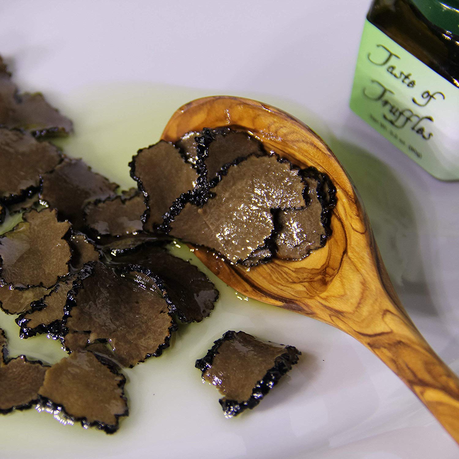 Black Truffle Carpaccio | Sliced Truffles | Gourmet Food Condiments Seasoning Garnish (wt.3.2 oz)