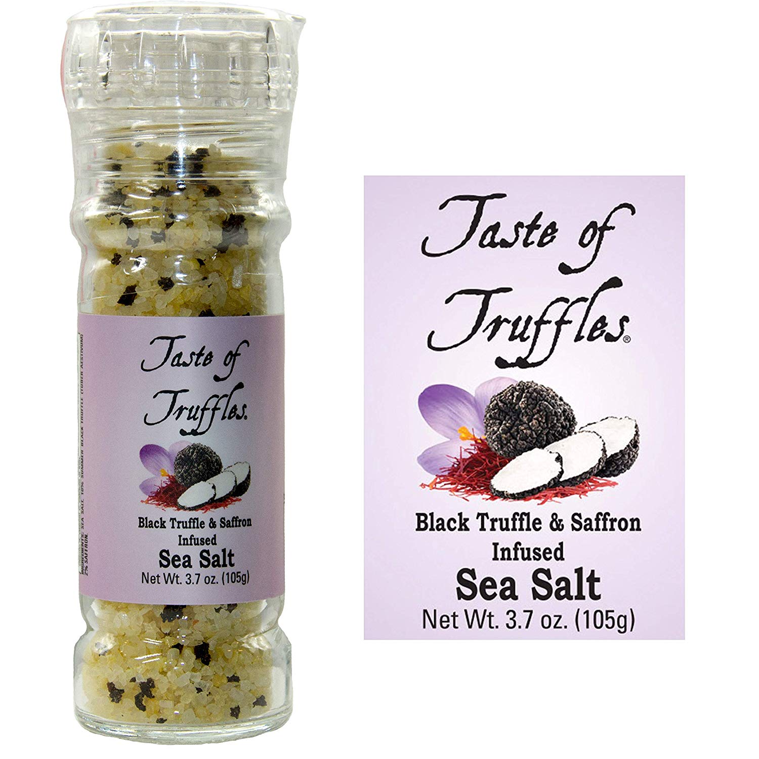 Black Truffle and Saffron Sea Salt | wt 3.7 oz | 105 gr.