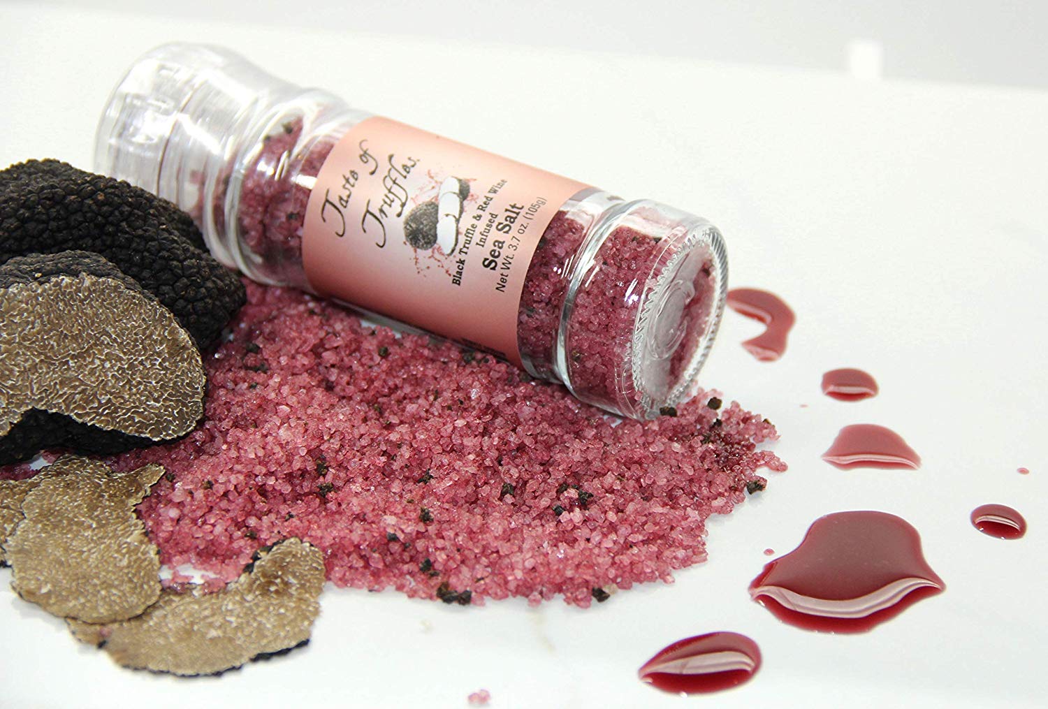 Black Truffle and Red Wine infused Sea Salt | wt 3.7 oz | 105 gr