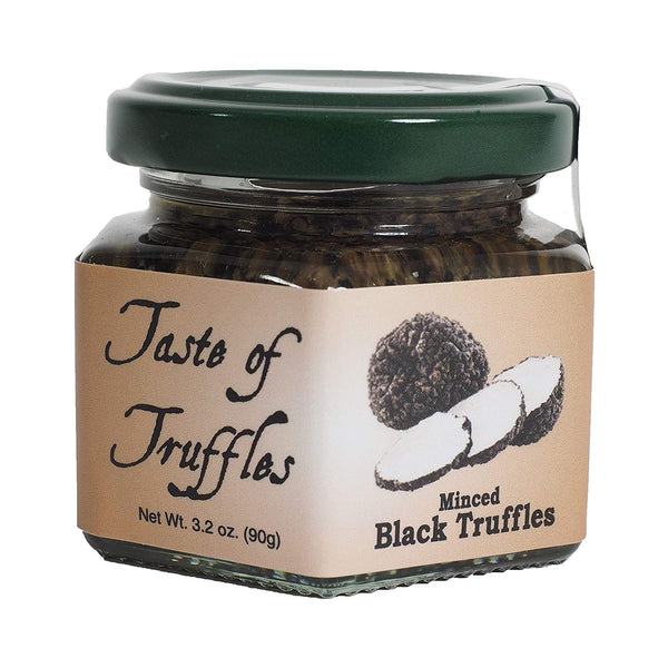 Minced Black Truffle | Chopped Truffles | Condiments Seasoning Garnish Gourmet Food (wt. 3.2 oz)