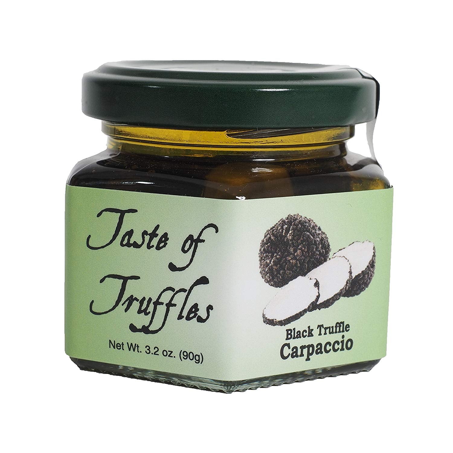 Black Truffle Carpaccio | Sliced Truffles | Gourmet Food Condiments Seasoning Garnish (wt.3.2 oz)