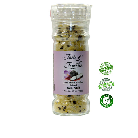 Black Truffle and Saffron Sea Salt | wt 3.7 oz | 105 gr.